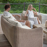 Sunset Gray/White Wicker Outdoor Sofa