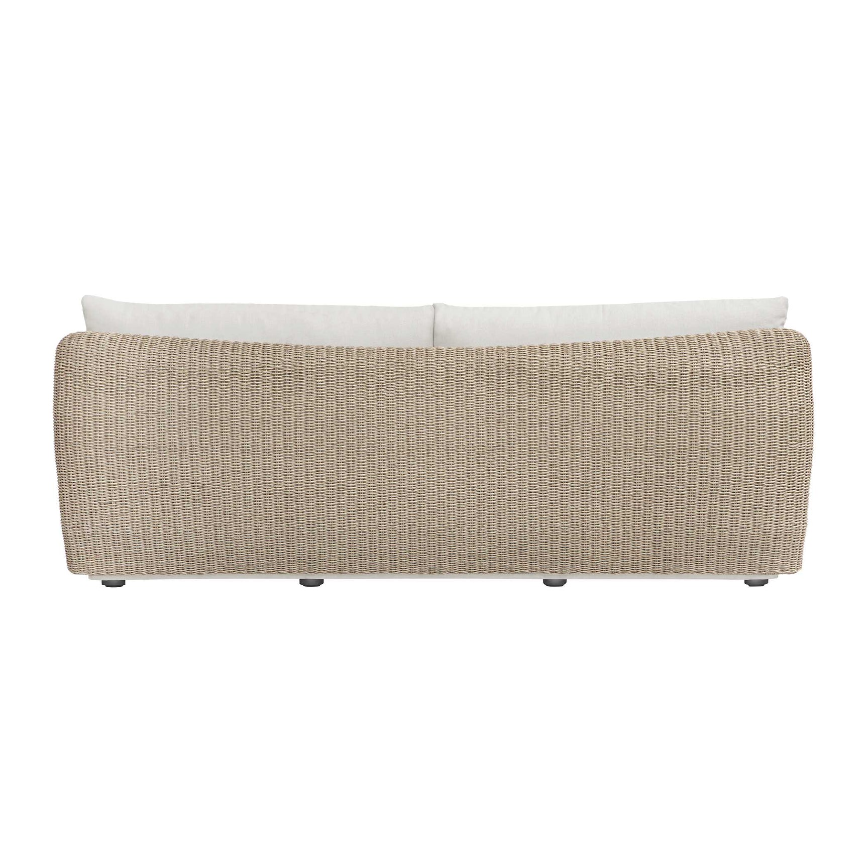 Sunset Gray/White Wicker Outdoor Sofa