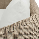 Sunset Gray/White Wicker Outdoor Sofa