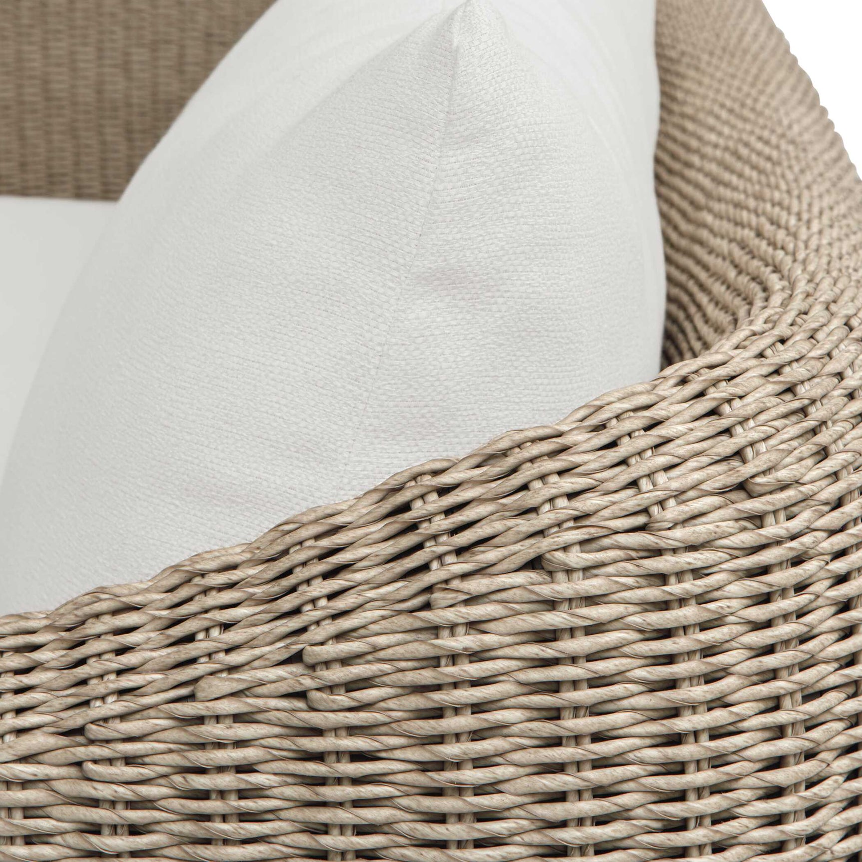 Sunset Gray/White Wicker Outdoor Sofa