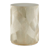 Cassandra Gold Drum Accent Table