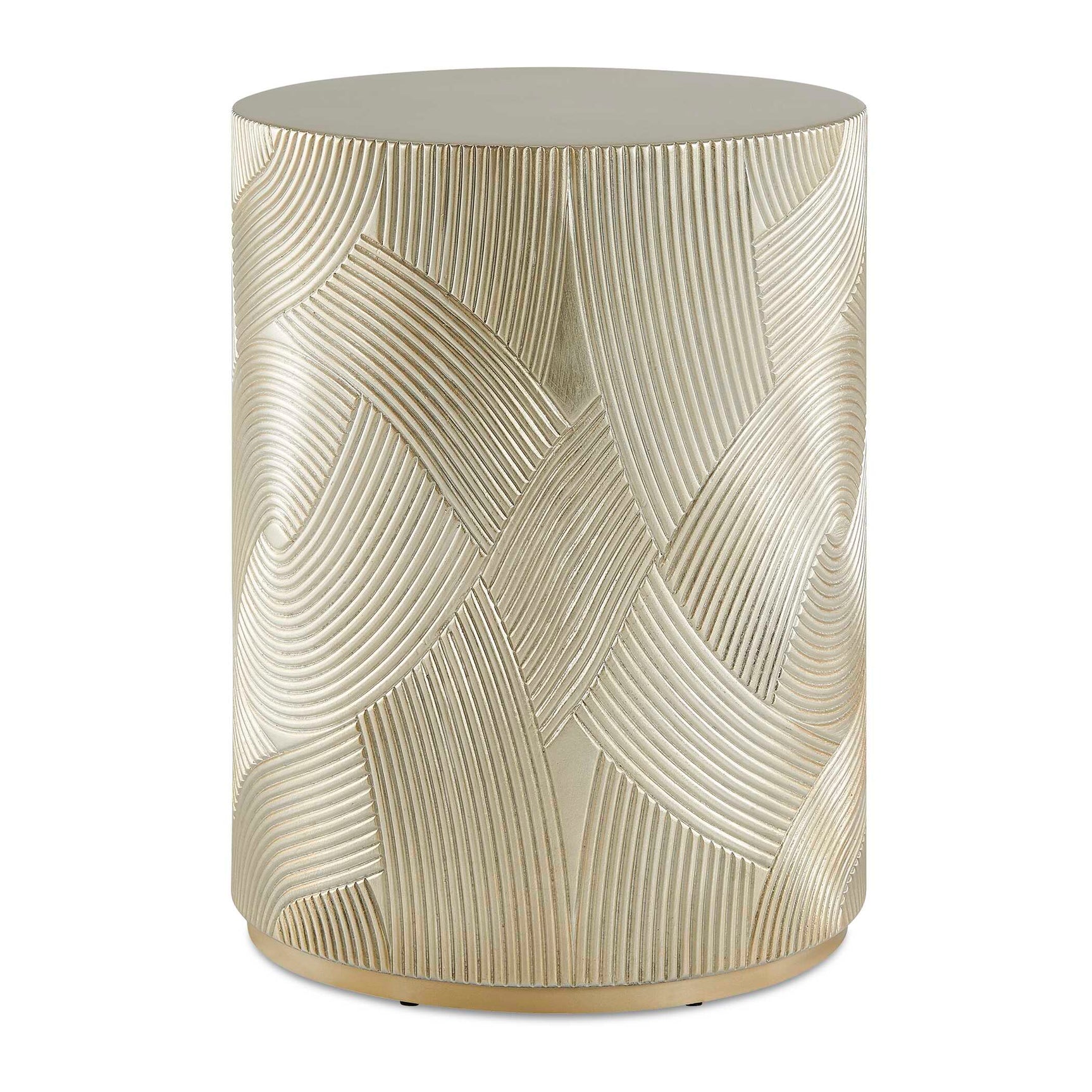 Cassandra Gold Drum Accent Table