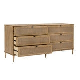 Coast Woodtone 6 Drawer Rattan Chest