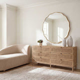 Coast Woodtone 6 Drawer Rattan Chest