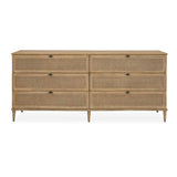 Coast Woodtone 6 Drawer Rattan Chest