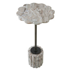 Lana Bronze/Brown Scalloped Marble Drink Table - Ornate Home