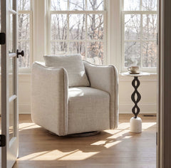 Ila White Round Drink Table - Ornate Home