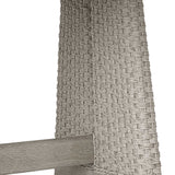 Harbor Brown/Woodtone Herringbone Indoor-Outdoor Dining Table