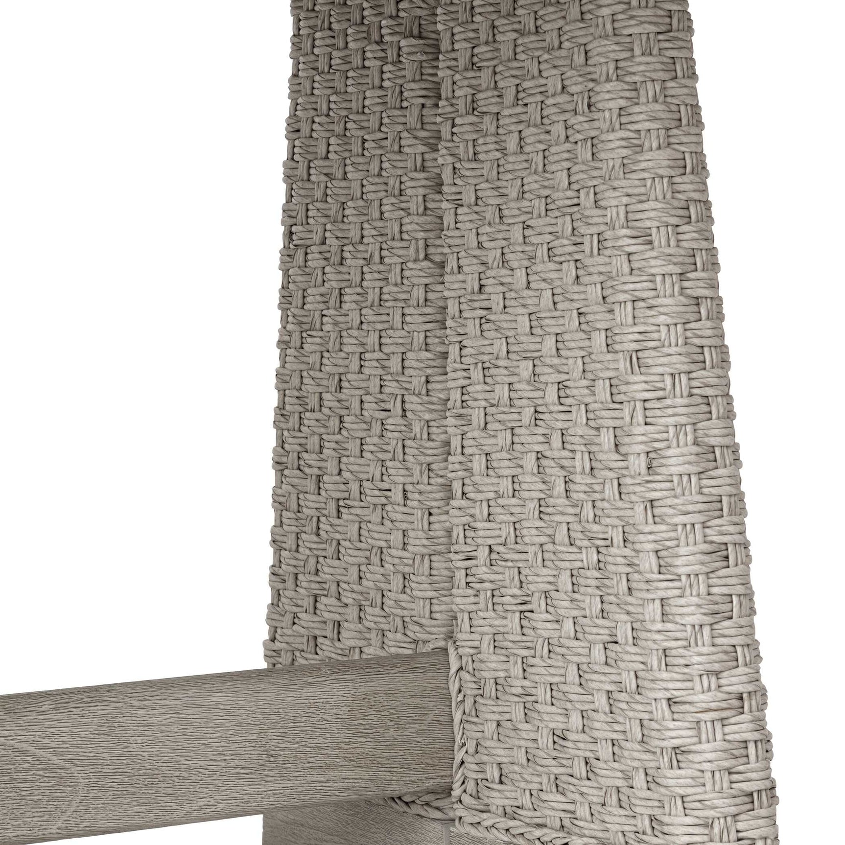 Harbor Brown/Woodtone Herringbone Indoor-Outdoor Dining Table