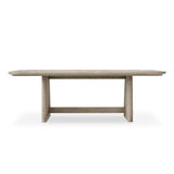 Harbor Brown/Woodtone Herringbone Indoor-Outdoor Dining Table