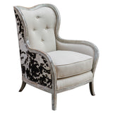 Chalina Brown/White High Back Armchair