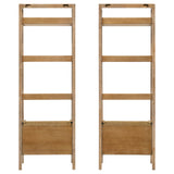 Fabian Distressed Light Brown 2-piece 3-shelf Bookshelf with Drawer - Ornate Home