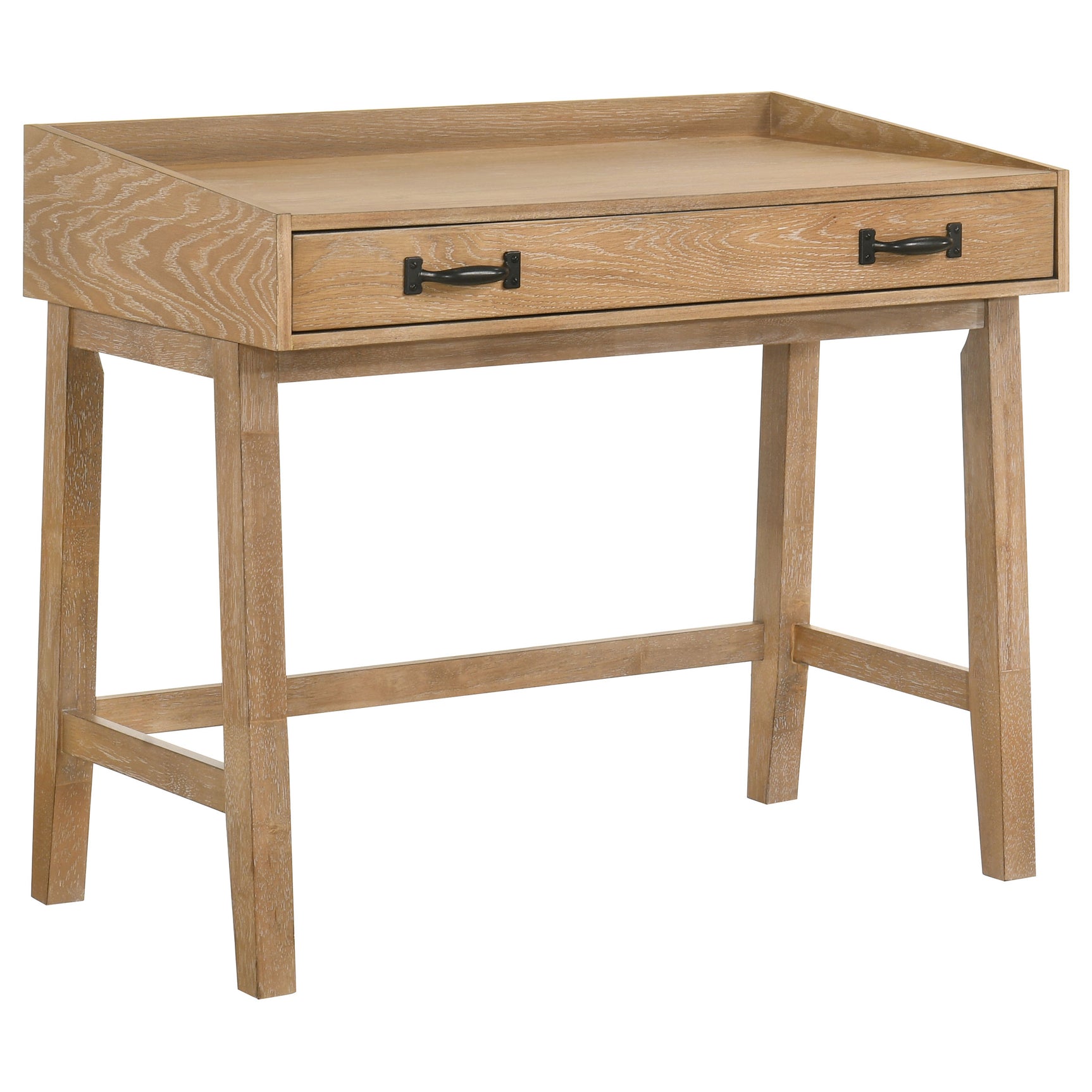 Fabian Distressed Light Brown 38-inch Computer Desk with Keyboard Drawer - Ornate Home