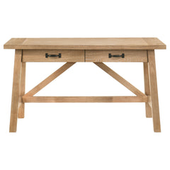 Fabian Distressed Light Brown 54-inch 2-drawer Computer Writing Desk - Ornate Home
