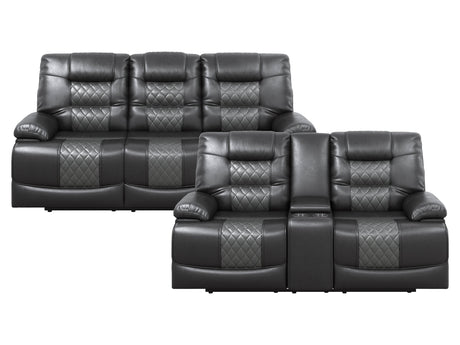 Fabian Gray / Dark Gray Sofa & Loveseat - Ornate Home