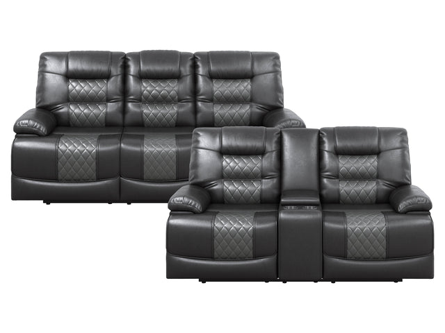 Fabian Gray / Dark Gray Sofa & Loveseat - Ornate Home