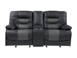Fabian Gray Double Glider Reclining Loveseat - Ornate Home