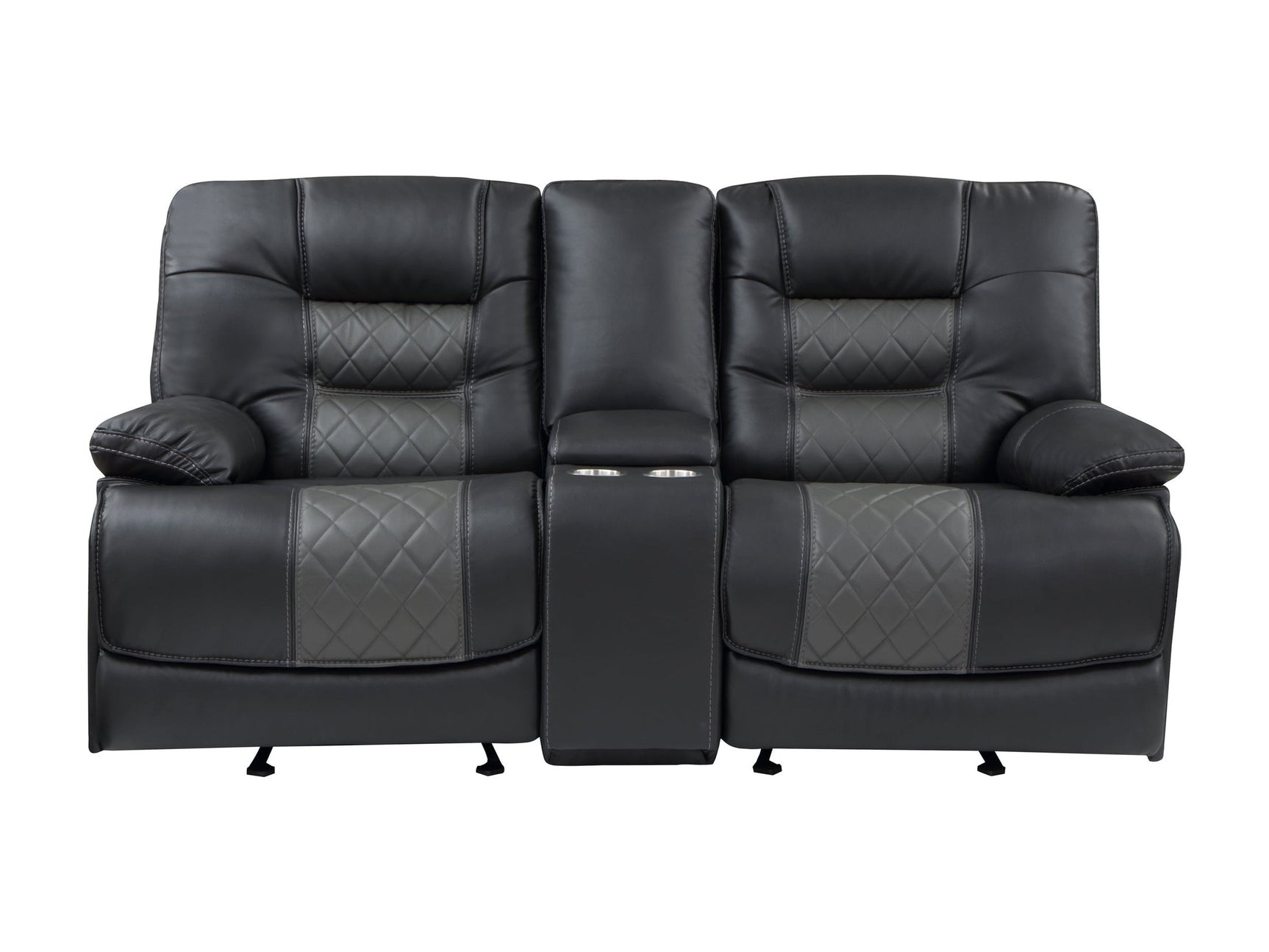 Fabian Gray Double Glider Reclining Loveseat - Ornate Home