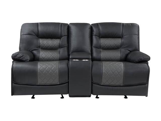 Fabian Gray Double Glider Reclining Loveseat - Ornate Home