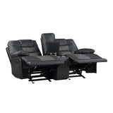 Fabian Gray Double Glider Reclining Loveseat - Ornate Home
