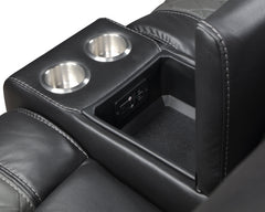 Fabian Gray Double Glider Reclining Loveseat - Ornate Home