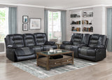 Fabian Gray Double Glider Reclining Loveseat - Ornate Home