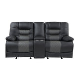 Fabian Gray Double Glider Reclining Loveseat - Ornate Home