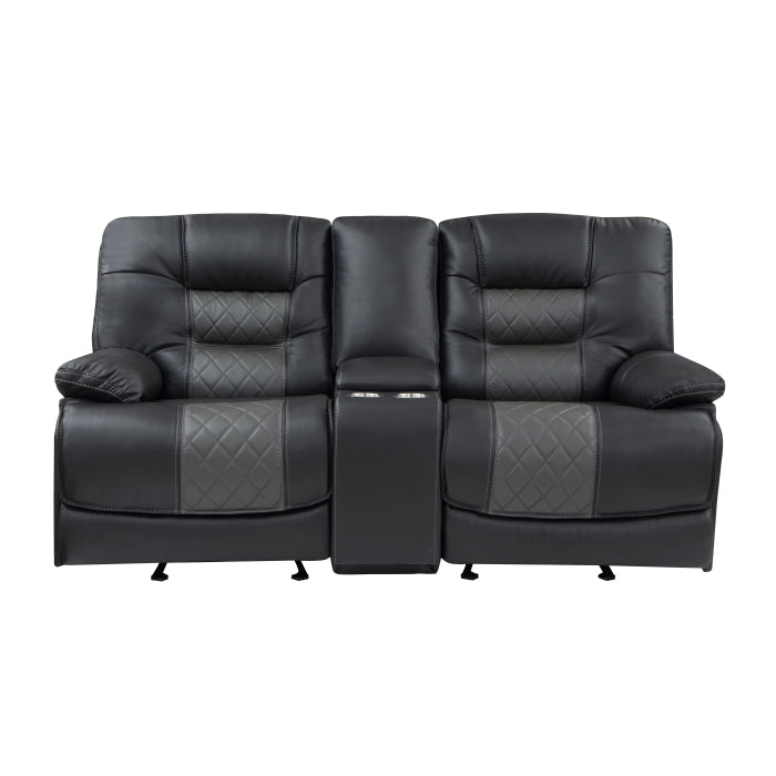Fabian Gray Double Glider Reclining Loveseat - Ornate Home