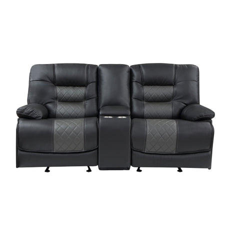 Fabian Gray Double Glider Reclining Loveseat - Ornate Home