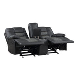 Fabian Gray Double Glider Reclining Loveseat - Ornate Home