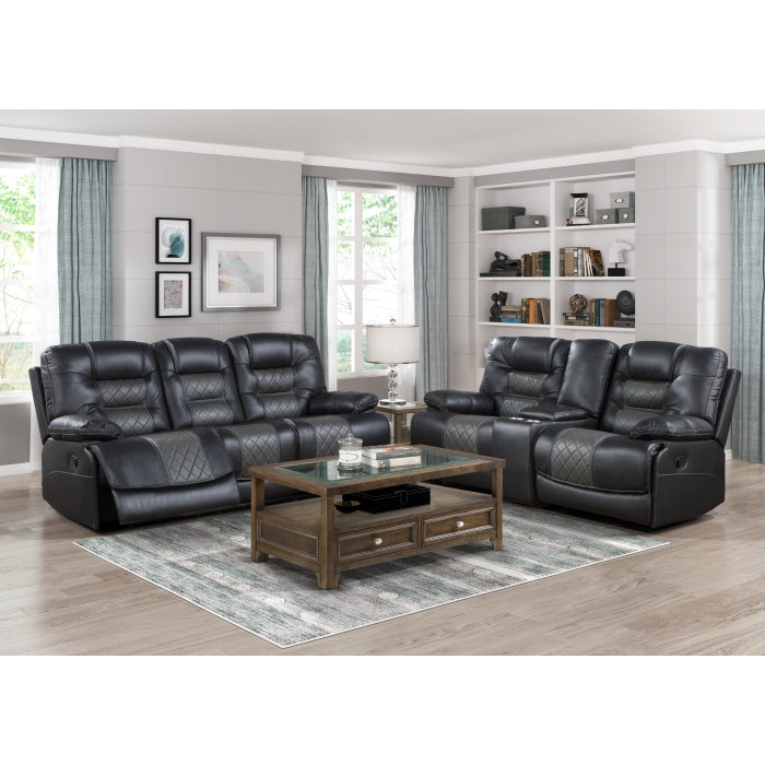 Fabian Gray Double Glider Reclining Loveseat - Ornate Home