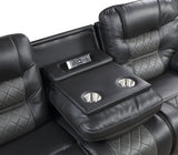 Fabian Gray Double Reclining Sofa - Ornate Home