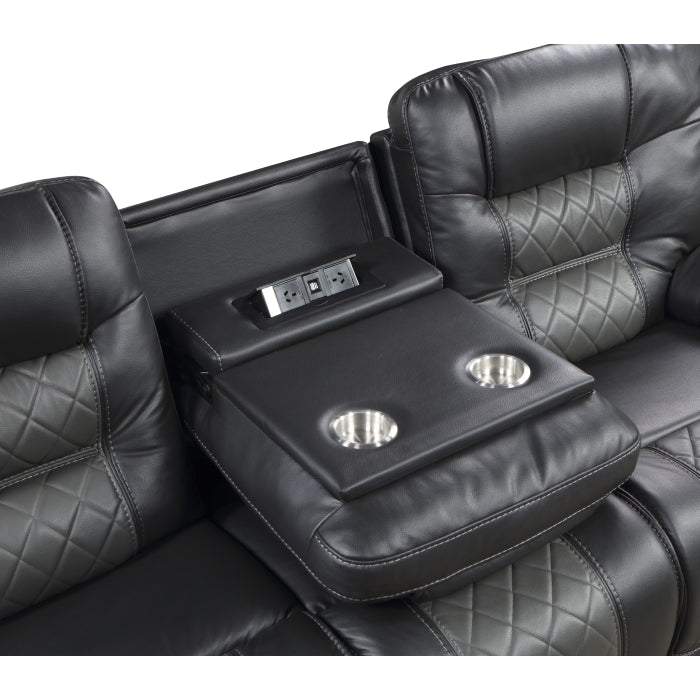 Fabian Gray Double Reclining Sofa - Ornate Home