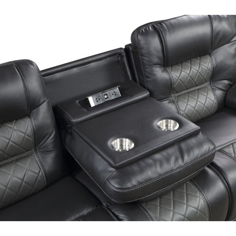 Fabian Gray Double Reclining Sofa - Ornate Home
