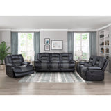 Fabian Gray Double Reclining Sofa - Ornate Home