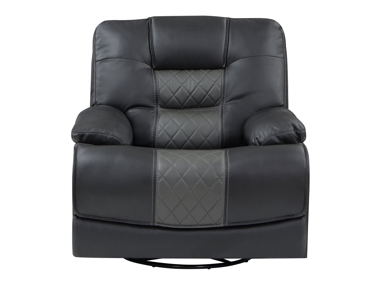 Fabian Gray Swivel Glider Reclining Chair - Ornate Home