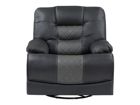 Fabian Gray Swivel Glider Reclining Chair - Ornate Home
