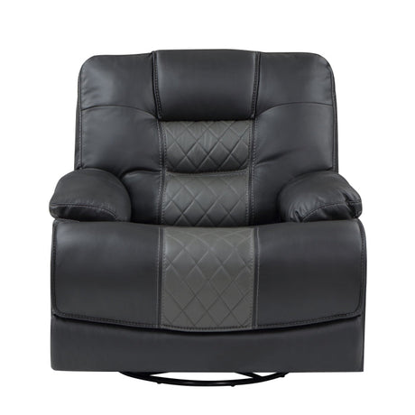 Fabian Gray Swivel Glider Reclining Chair - Ornate Home
