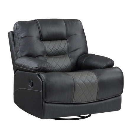 Fabian Gray Swivel Glider Reclining Chair - Ornate Home