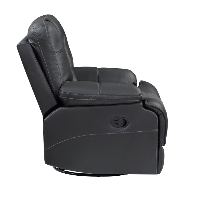 Fabian Gray Swivel Glider Reclining Chair - Ornate Home