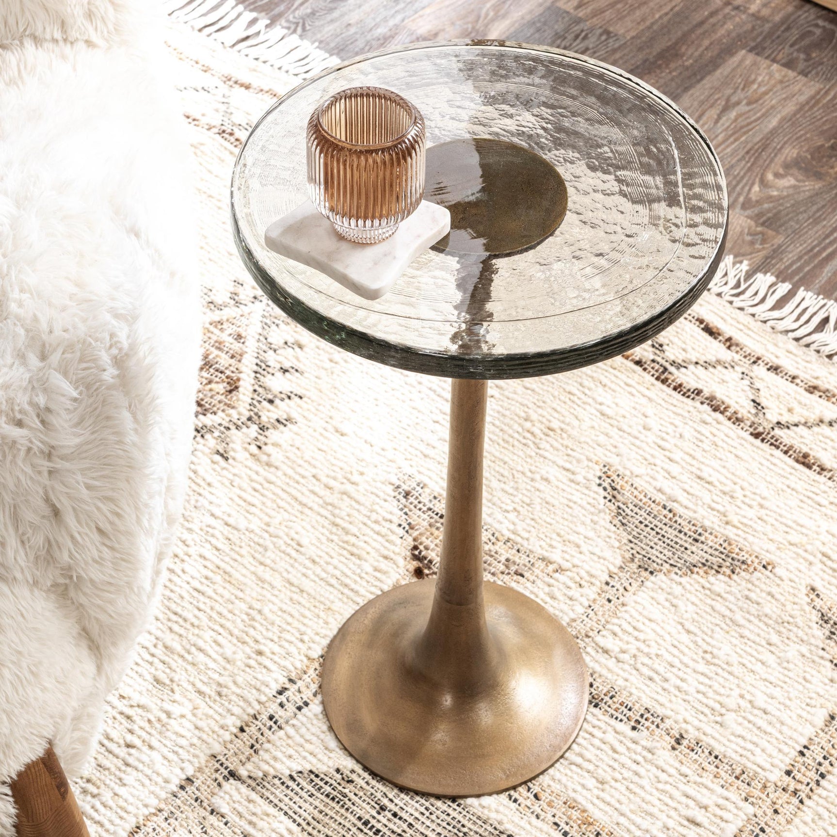 Fabiana Brass Accent Table - Ornate Home