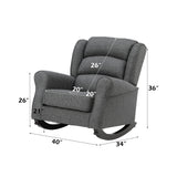 Fabien Gray Rocking Chair - Ornate Home