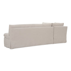 Fable Beige L Shape Slipcover 100.5" Dining Banquette - Ornate Home