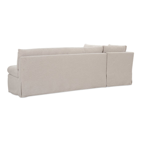 Fable Beige L Shape Slipcover 100.5" Dining Banquette - Ornate Home