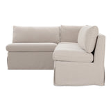 Fable Beige L Shape Slipcover 100.5" Dining Banquette - Ornate Home