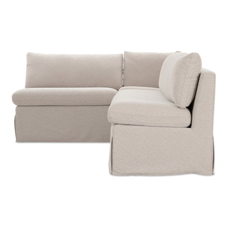 Fable Beige L Shape Slipcover 100.5" Dining Banquette - Ornate Home