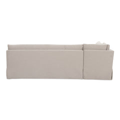 Fable Beige L Shape Slipcover 100.5" Dining Banquette - Ornate Home