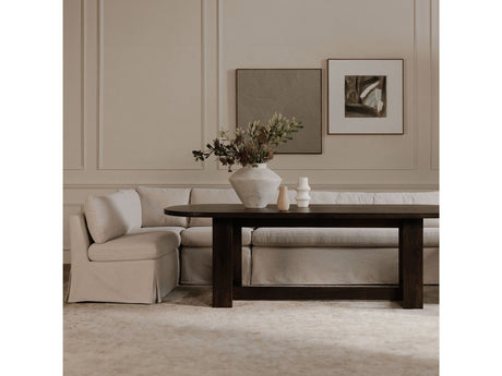 Fable Beige L Shape Slipcover 100.5" Dining Banquette - Ornate Home