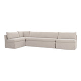 Fable Beige L Shape Slipcover 139.5" Dining Banquette - Ornate Home