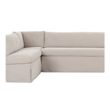 Fable Beige L Shape Slipcover 139.5" Dining Banquette - Ornate Home